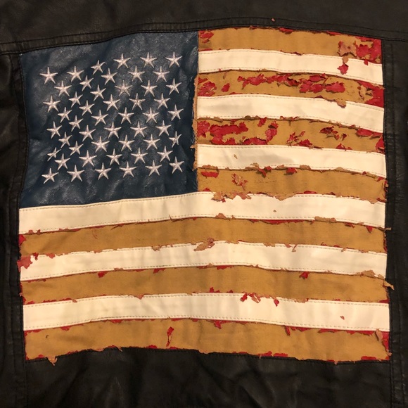 Unit American flag Moto jacket - Picture 5 of 7